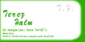 terez halm business card